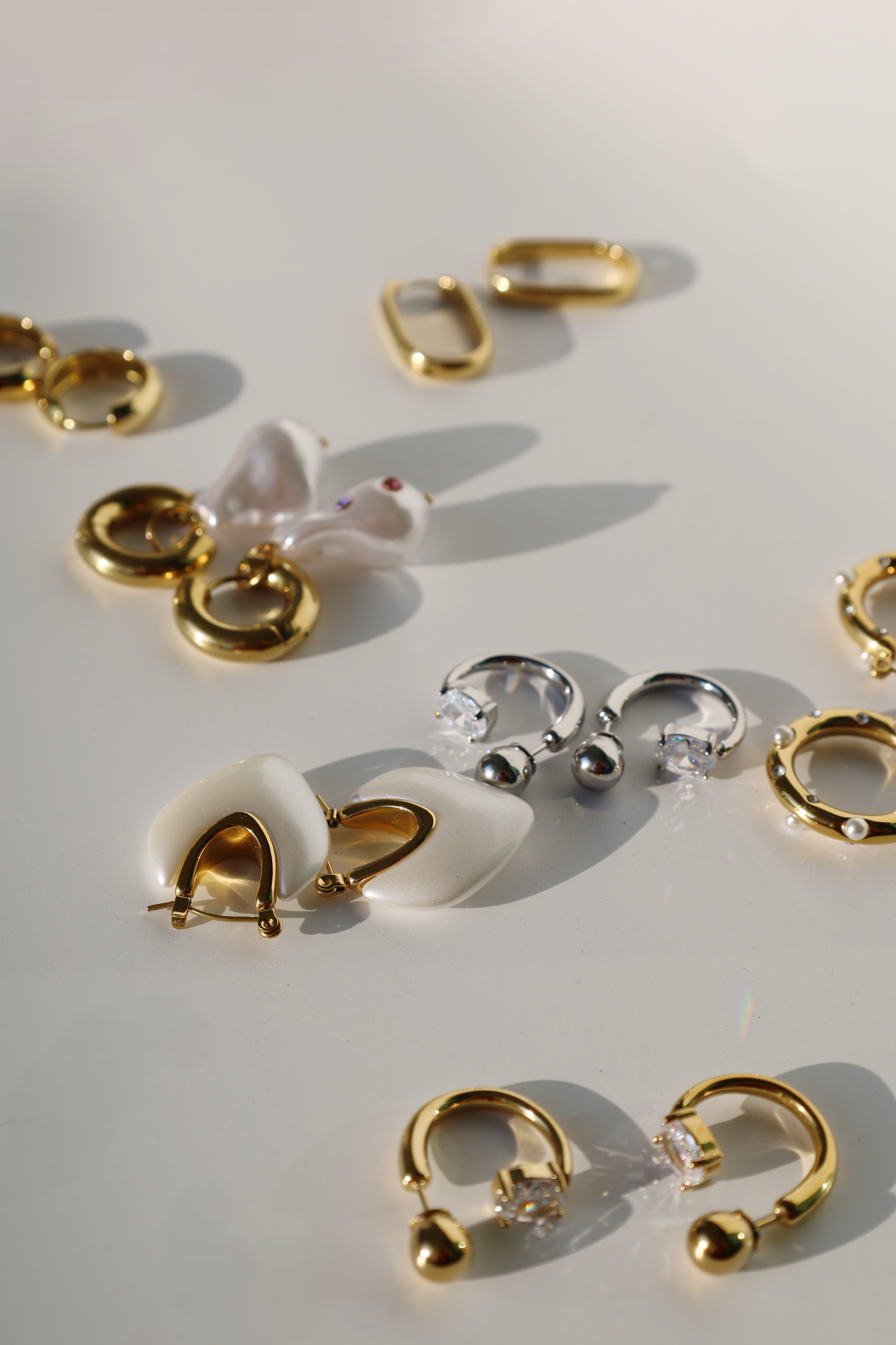 Sleek Oval Hoop Earrings