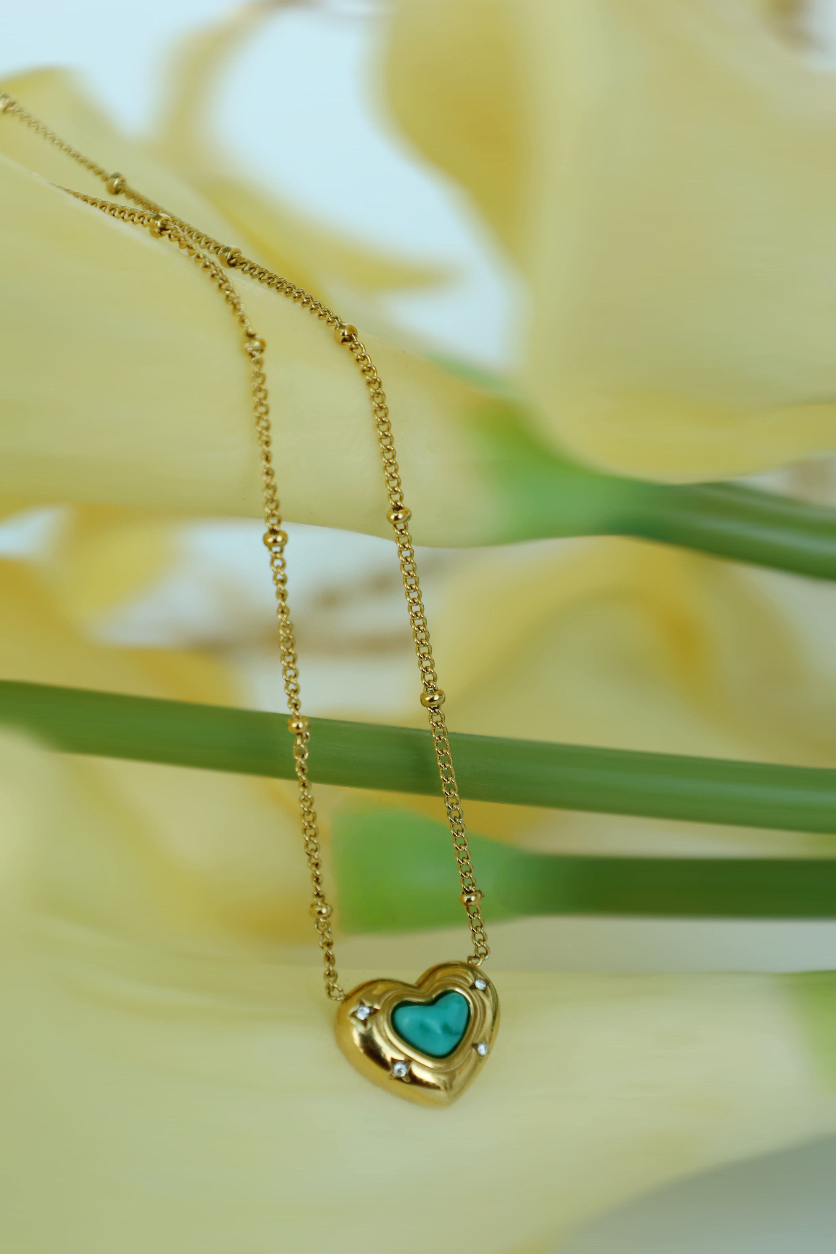 Turquoise Heart Pendant Necklace