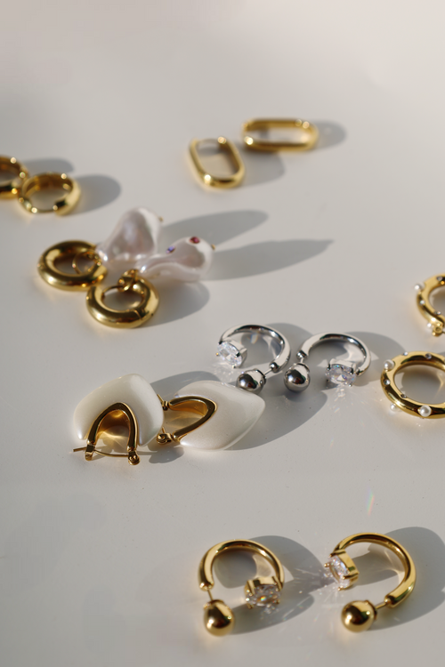 Chunky Gold Hoop Earrings