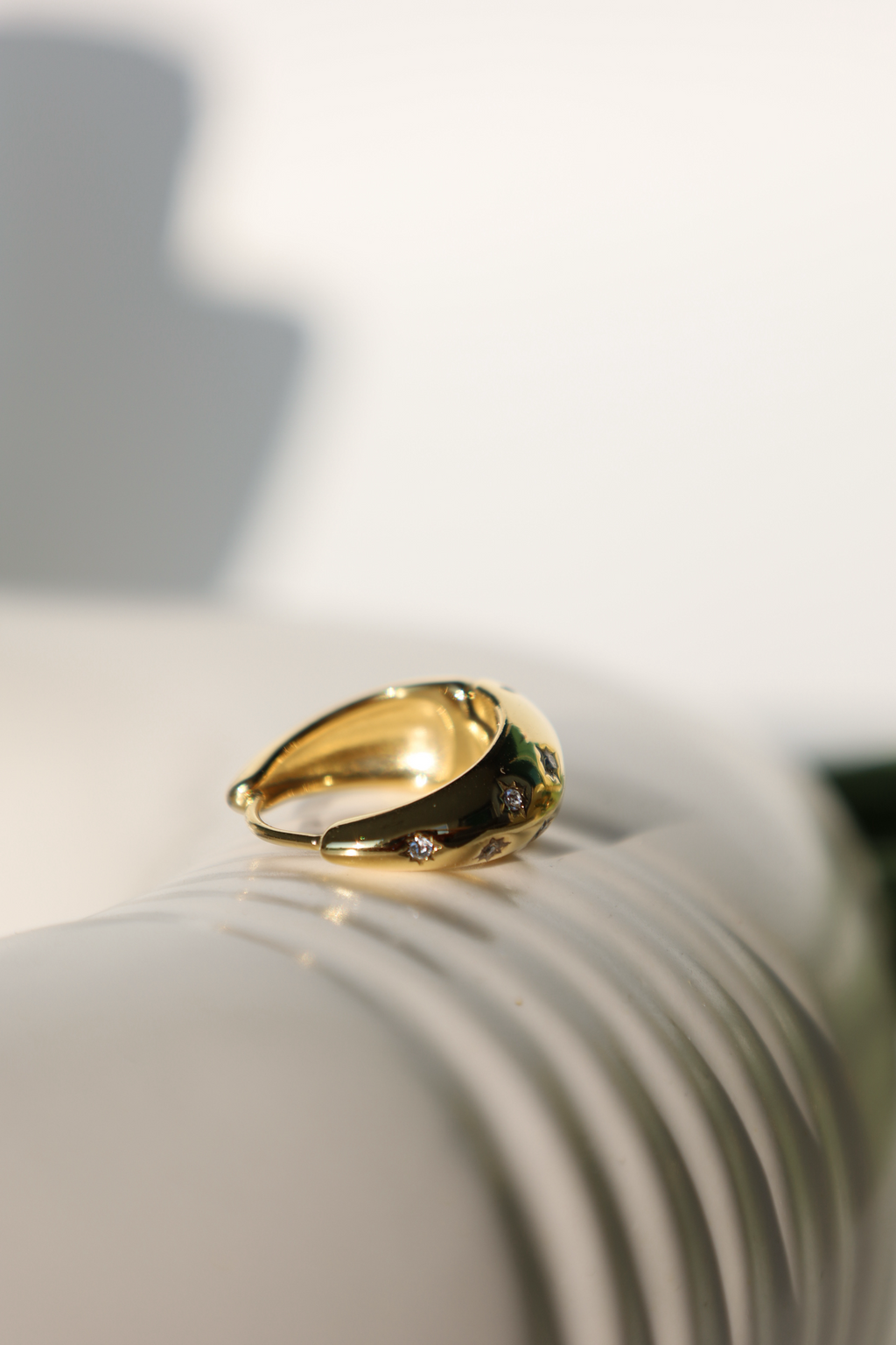 Star Crystal Hoop Earrings