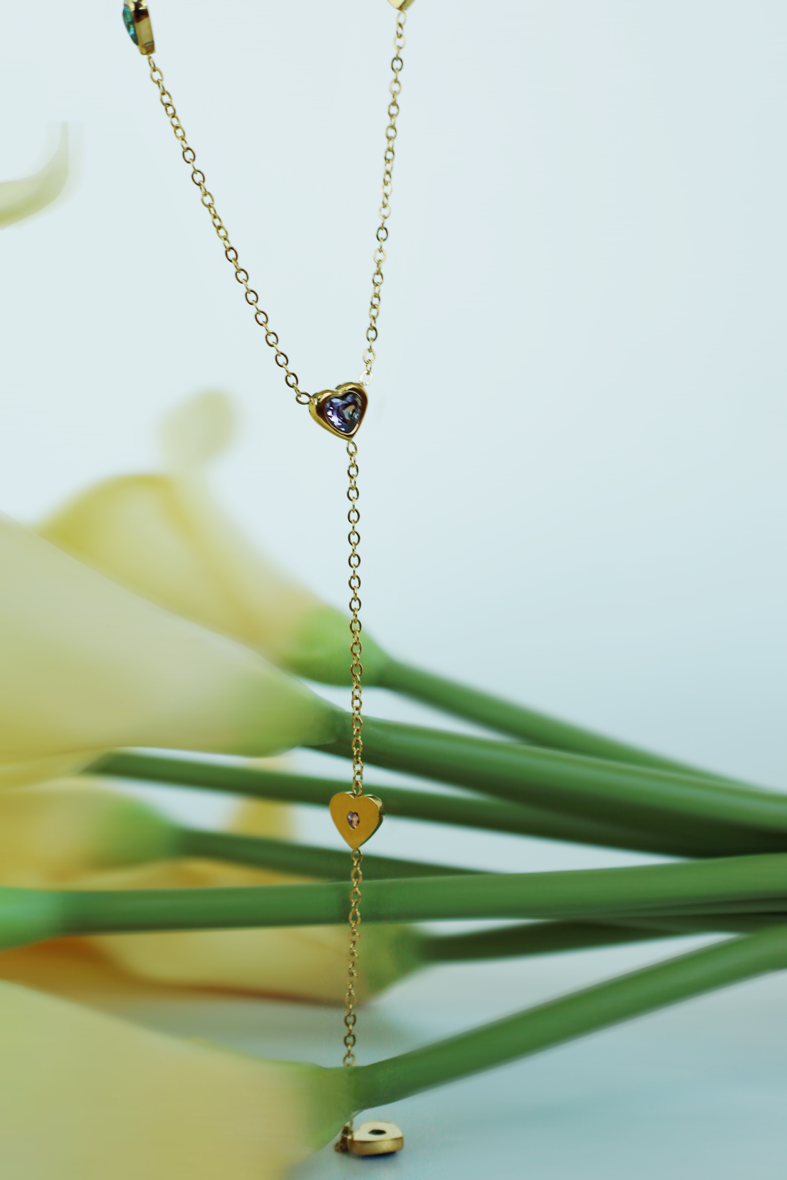 Colorful Crystal Y Necklace