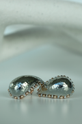 Stud Earring With Beaded Edge