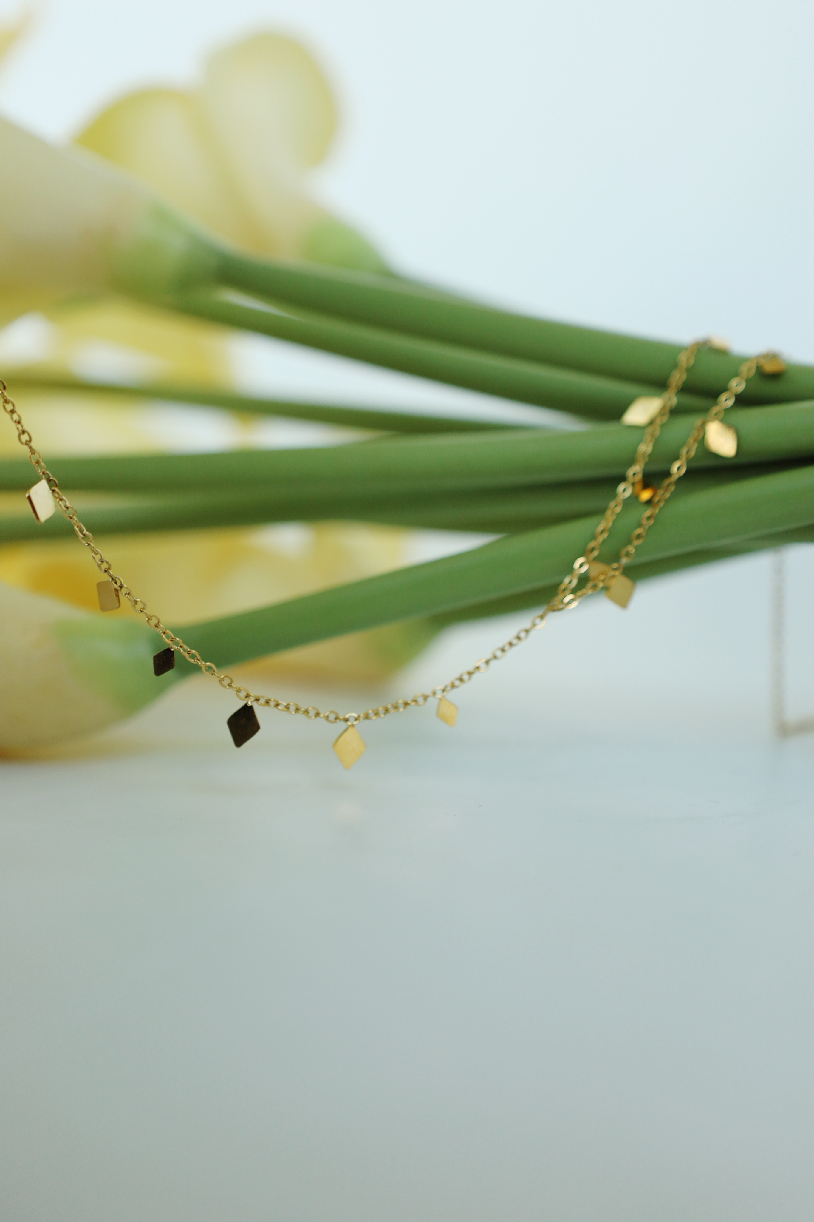 Tiny Drop Y Necklace