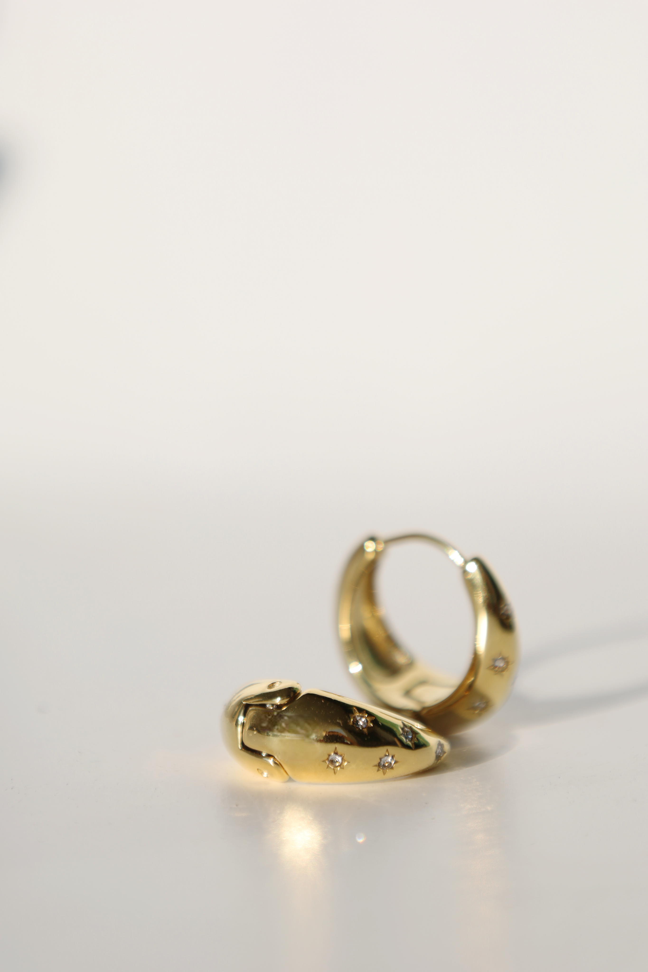 Star Crystal Hoop Earrings