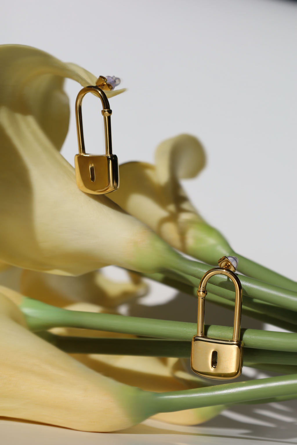 Padlock Drop Earrings