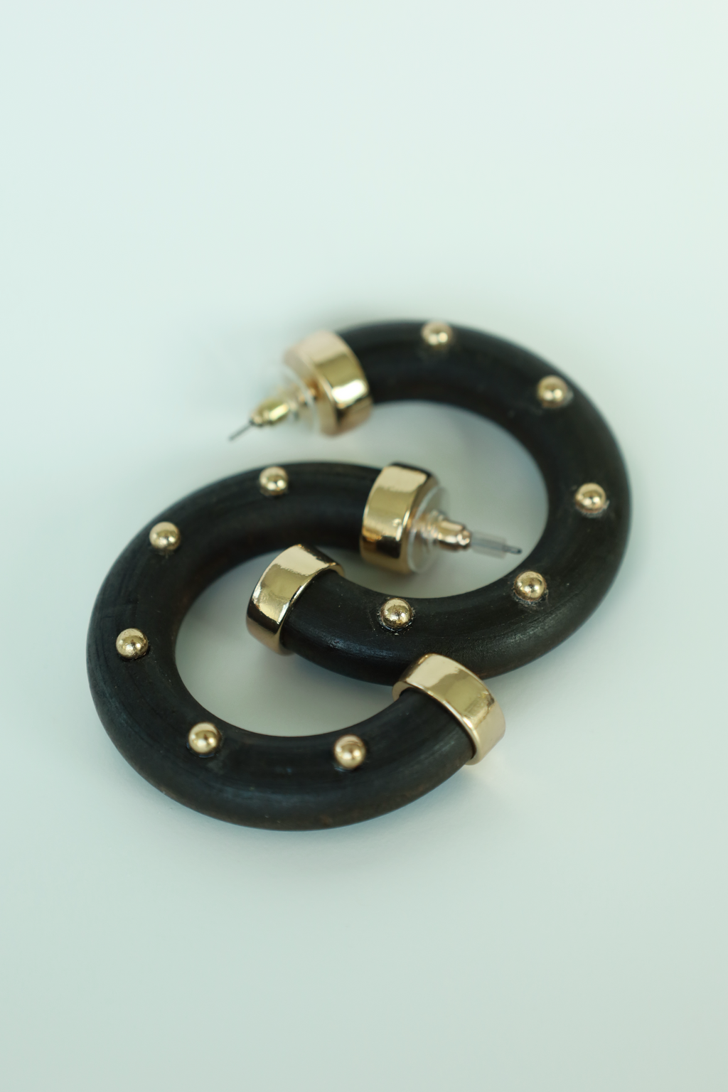 Modern Black Chunky Hoop