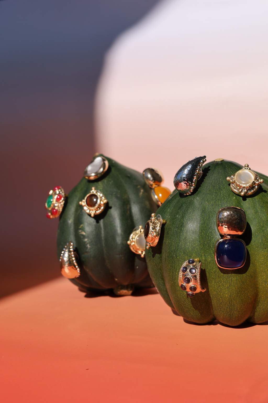 Minimal Gold hoop Earring With Black Stone Accents