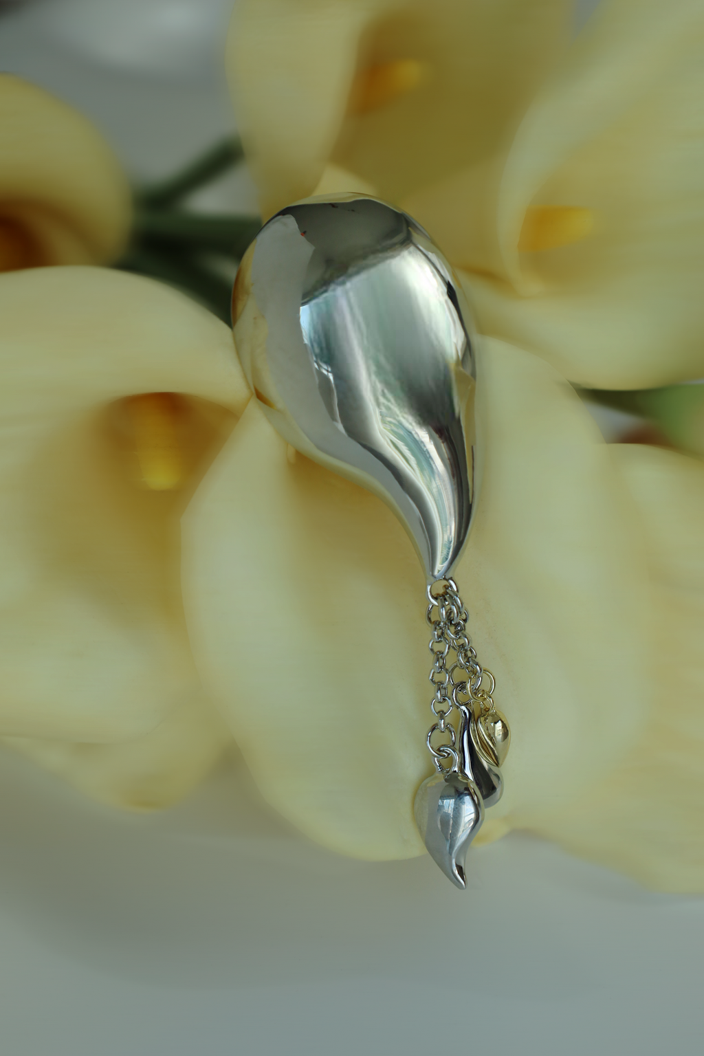 Molten Drop Sculptural Brooch