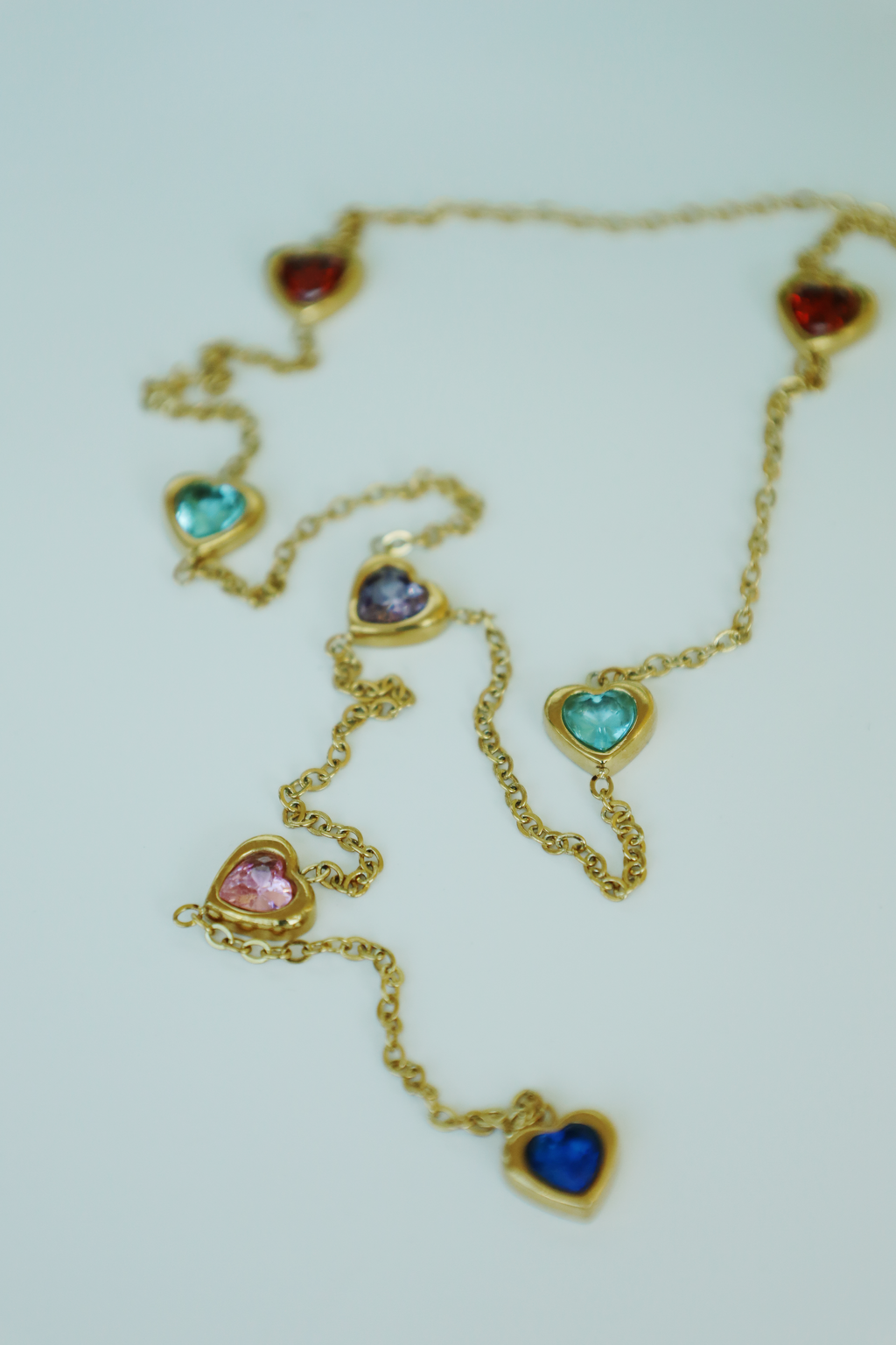 Colorful Crystal Y Necklace