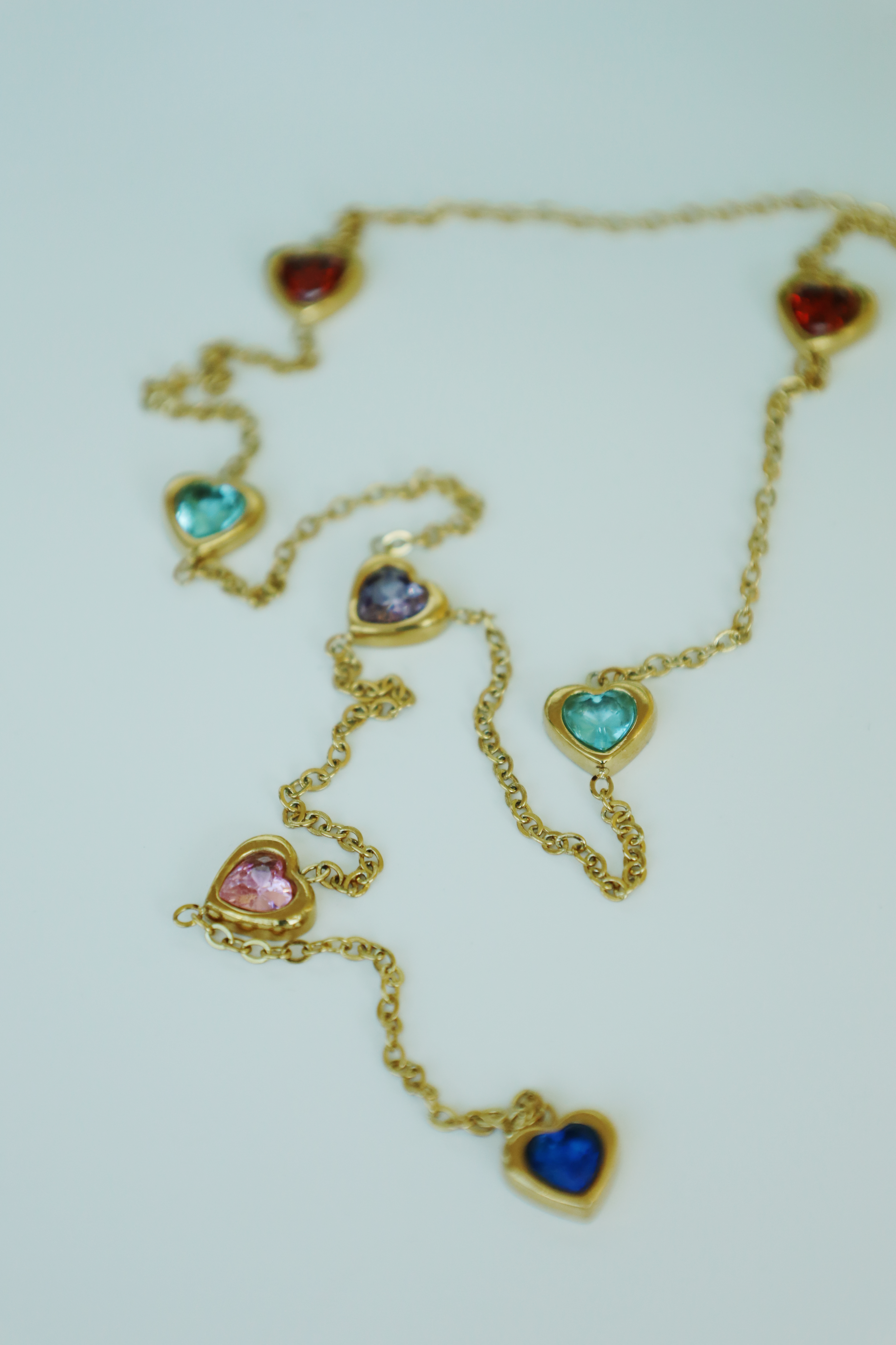 Colorful Crystal Y Necklace