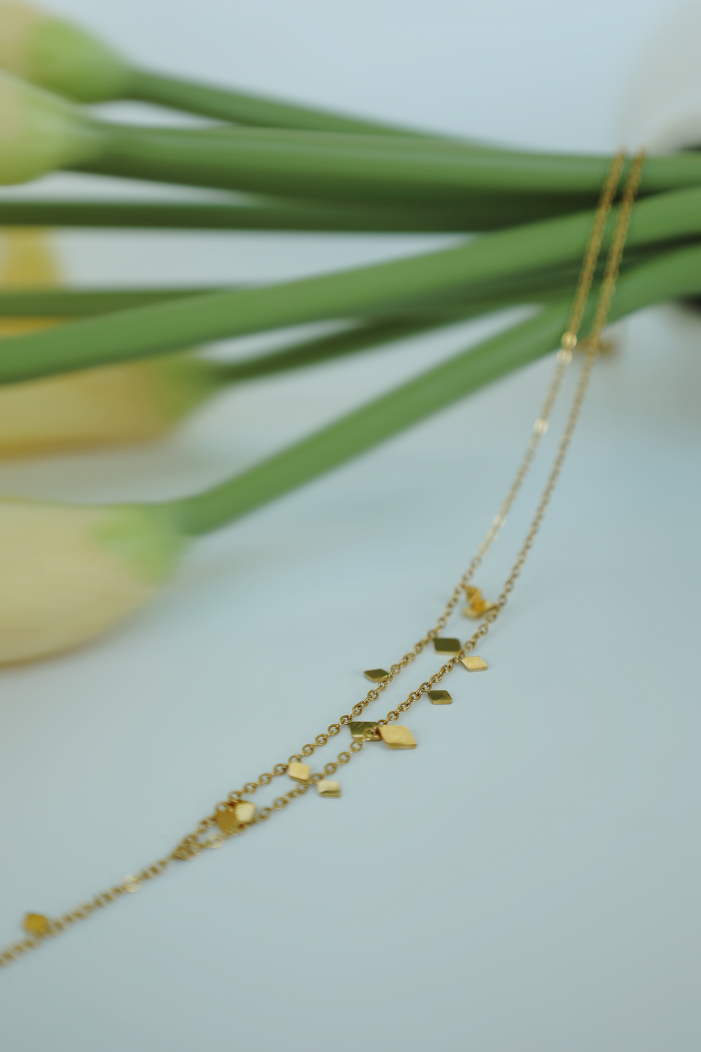 Tiny Drop Y Necklace