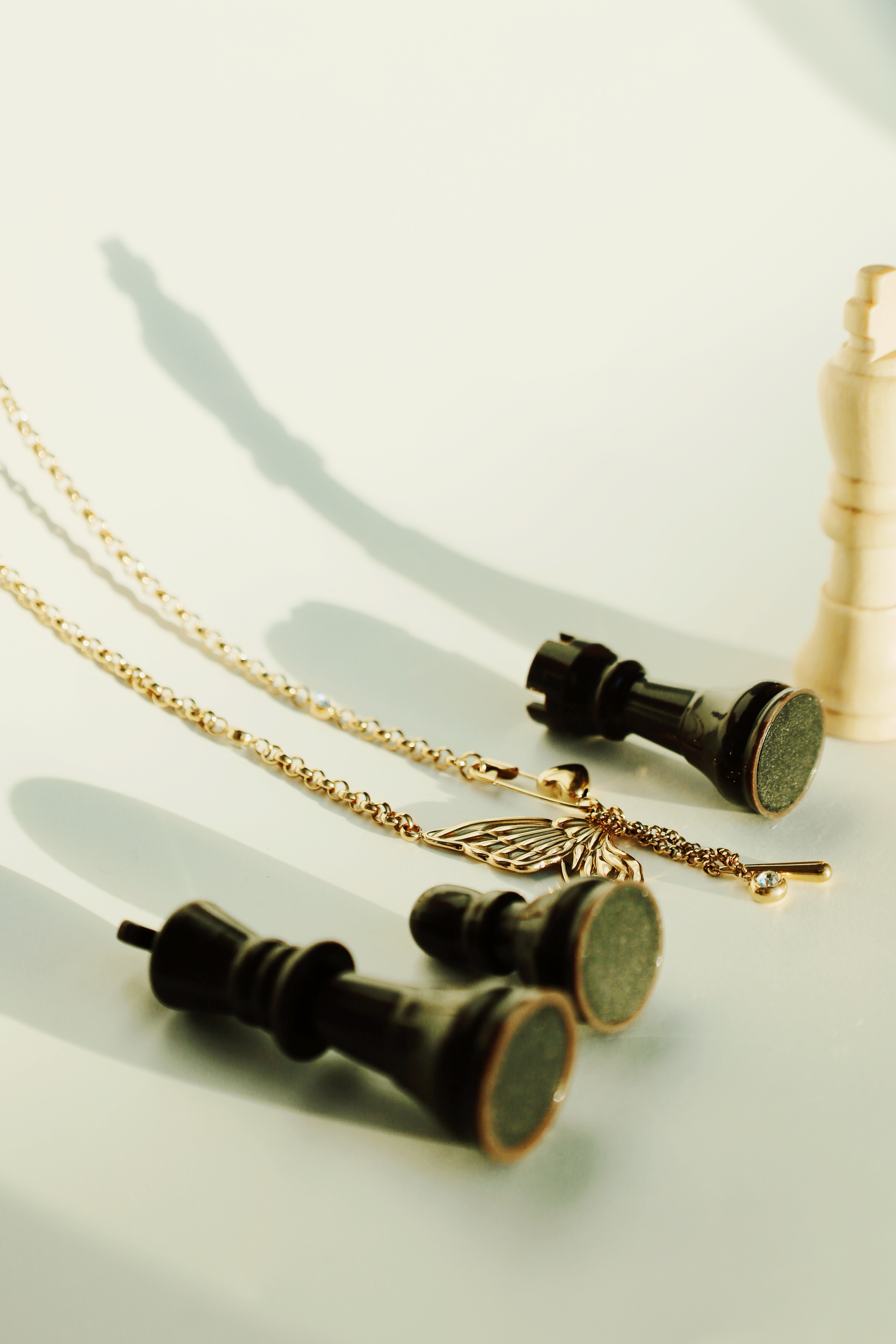 Butterfly & Heart Charm Necklace