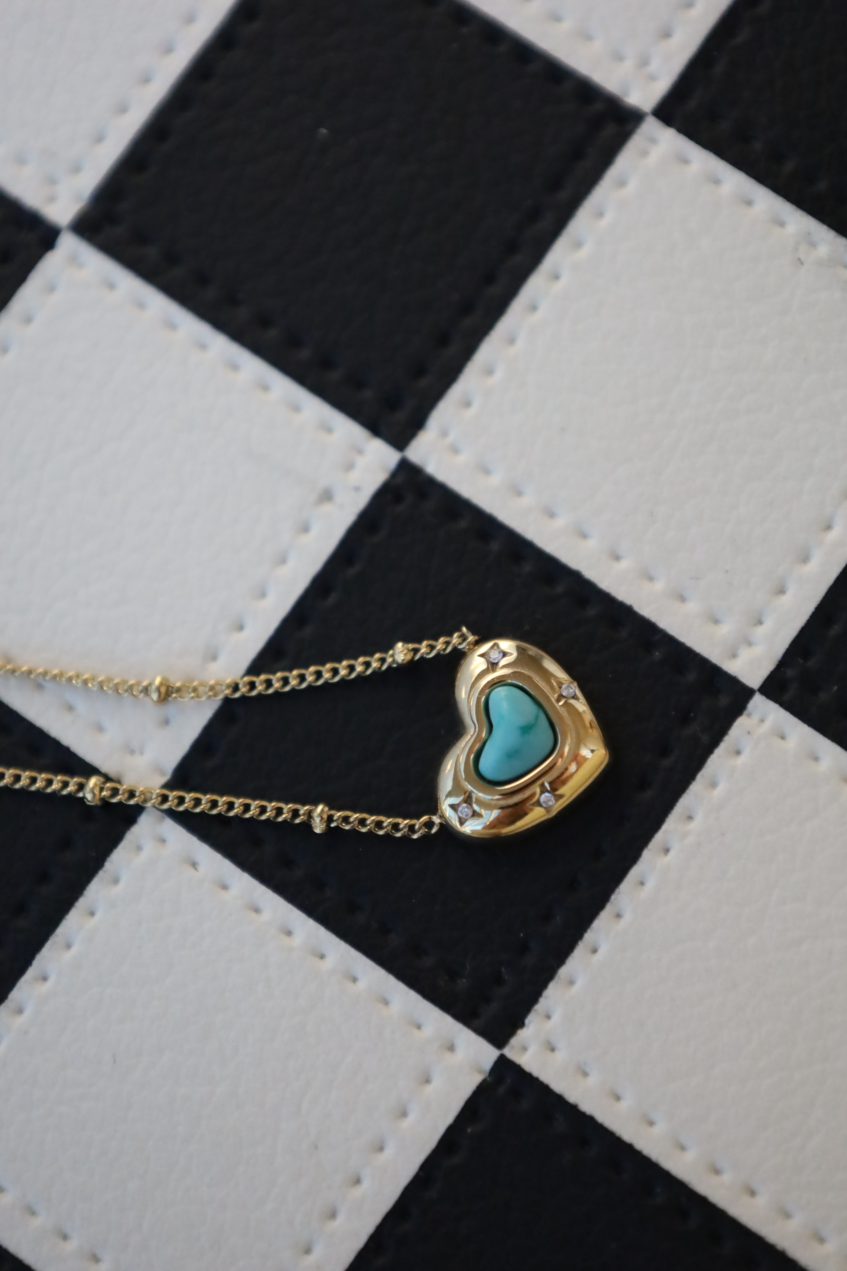 Turquoise Heart Pendant Necklace