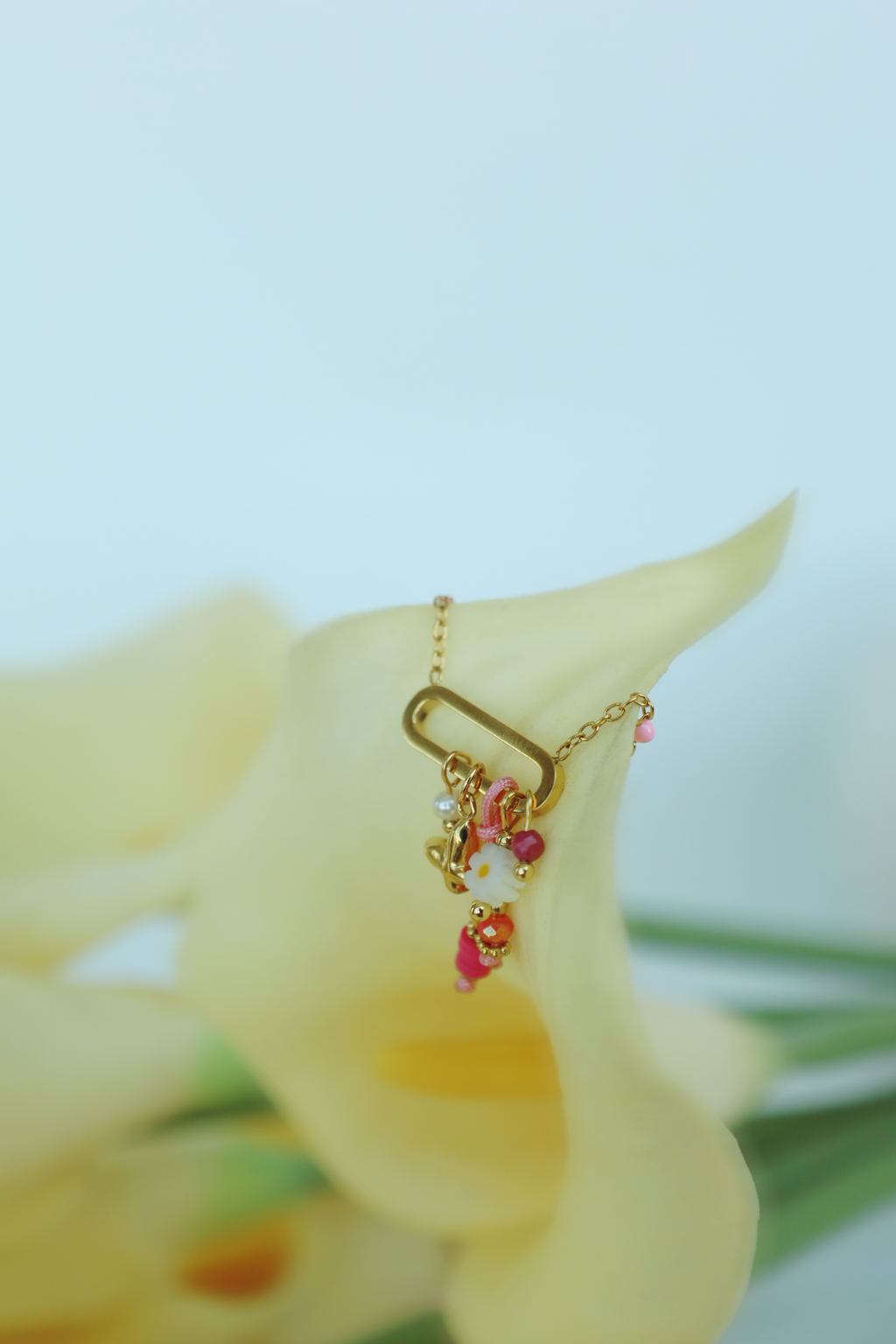 Minimal Colorful Charm Necklace